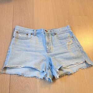 Madewell relaxed mid length denim shorts